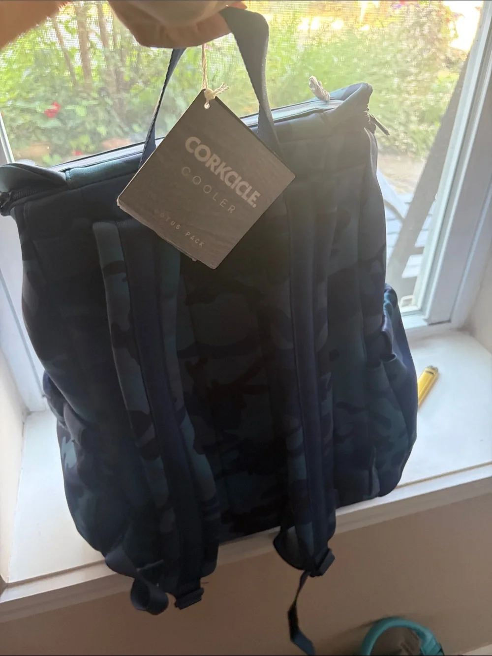 Corkcicle Teal & Navy Camo Backpack